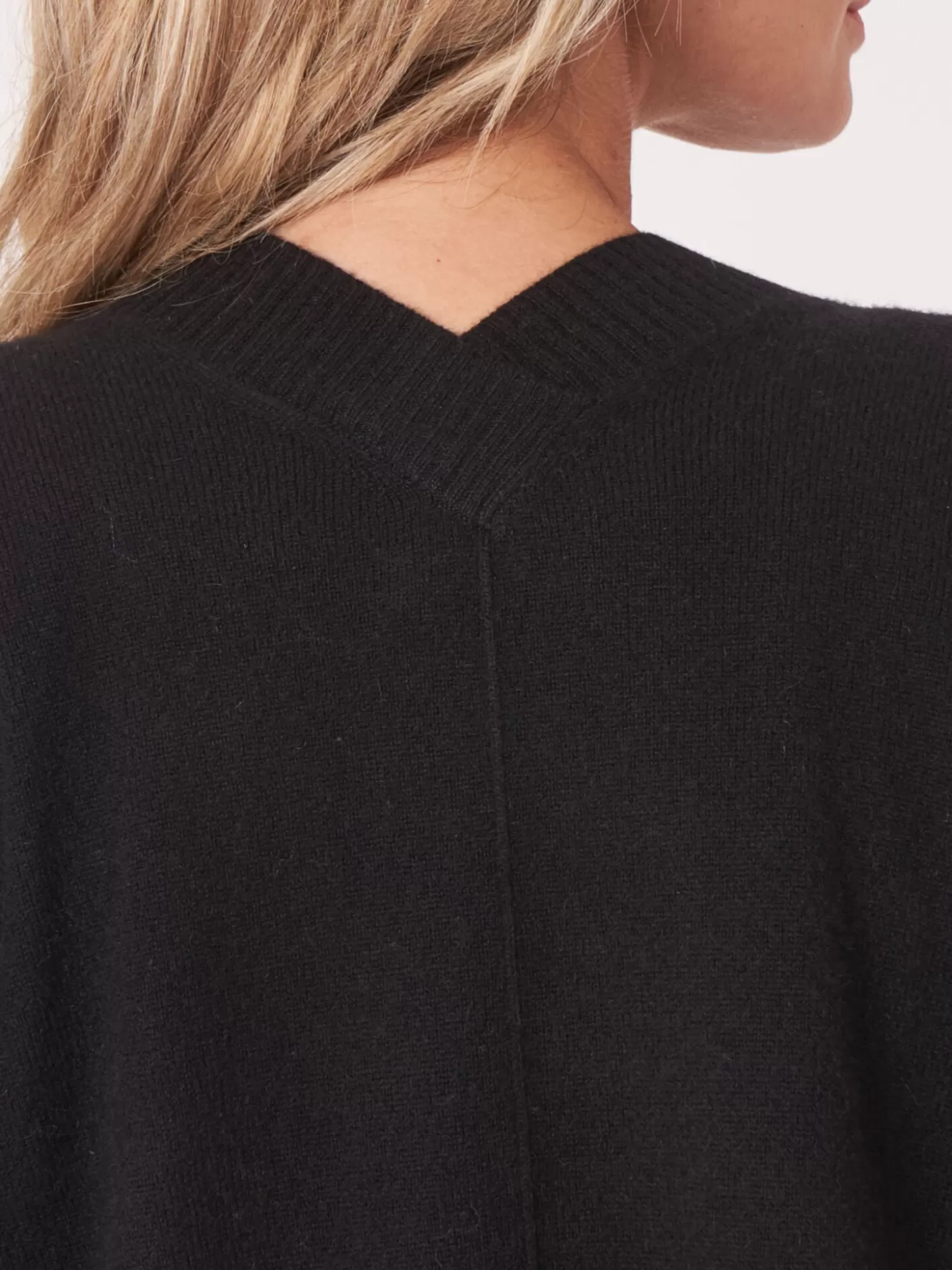 REPEAT cashmere Cardigan Court Et Ouvert A Col V Sur Le Dos Black Cheap