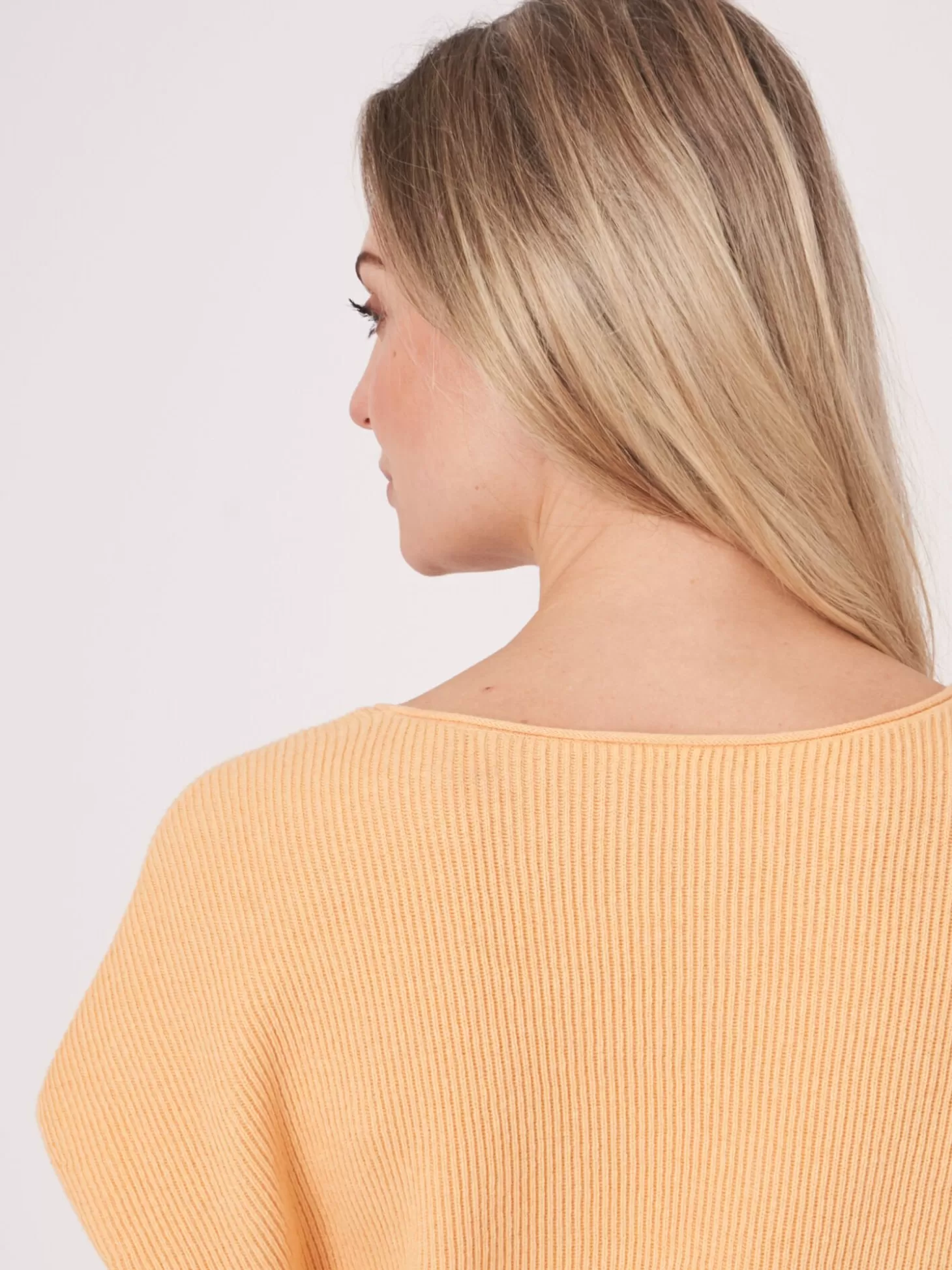 REPEAT cashmere Haut Tricote A Col En V En Melange Coton Cachemire Glow Discount